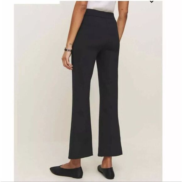 NEW Reformation Tanya Flared Knit Pants in Black Size Large $178 - Picture 3 of 6